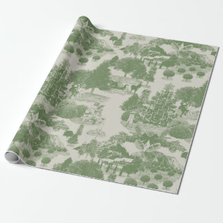 Papier Cadeau Crème verte Noël Wonderland hiver