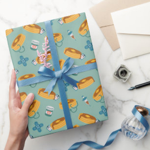 Papier Cadeau Crêpes du docteur vert pâle