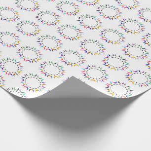 Papier Cadeau Crescent Pride Lunes et Coeurs Noirs