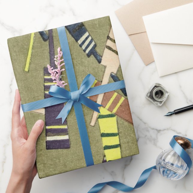 Papier Cadeau Cricket chauves-souris Sports (Cadeaux)