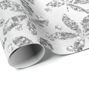 Papier Cadeau Cristal gris argent Hashish Foil Métal Swarovski