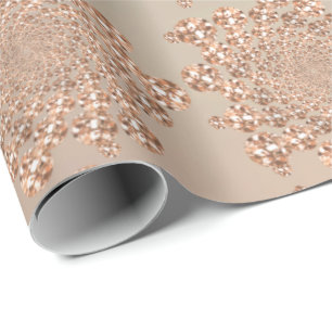 Papier Cadeau Cristaux Swarovski en or rose Infinité spirale Cop