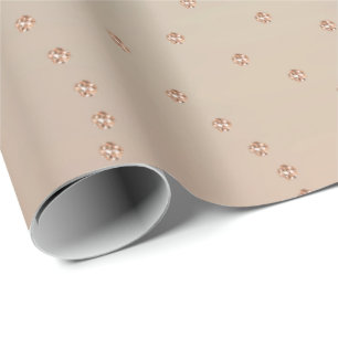 Papier Cadeau Cristaux Swarovski Or rose Vagues en cuivre Delica