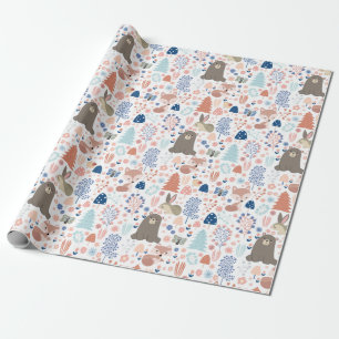 Papier Cadeau Critère de forêt mignonne