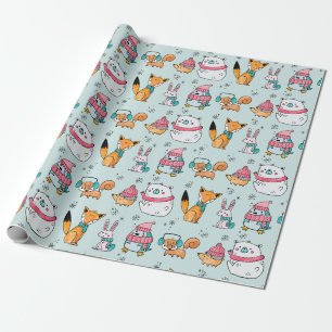 Papier Cadeau Critère de forêt mignonne