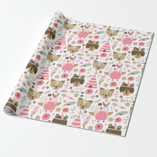 Papier Cadeau Critère de forêt mignonne