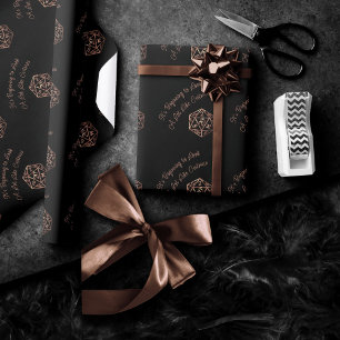 Papier Cadeau Critère RPG   Joueur de rôle PnP Tabletop en cuivr