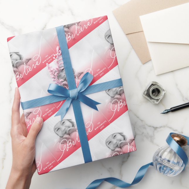 Papier Cadeau Croire Star Red Ombre Noël (Cadeaux)