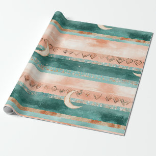Papier Cadeau Croissant de Lune de Terre pour les passionnés de