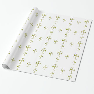 Papier Cadeau Croix byzantine détruite en or