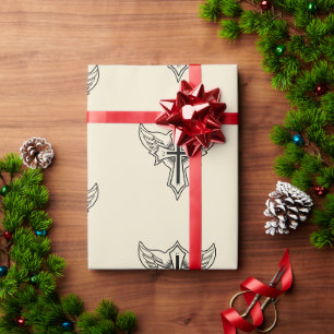 Papier Cadeau croix chrétienne