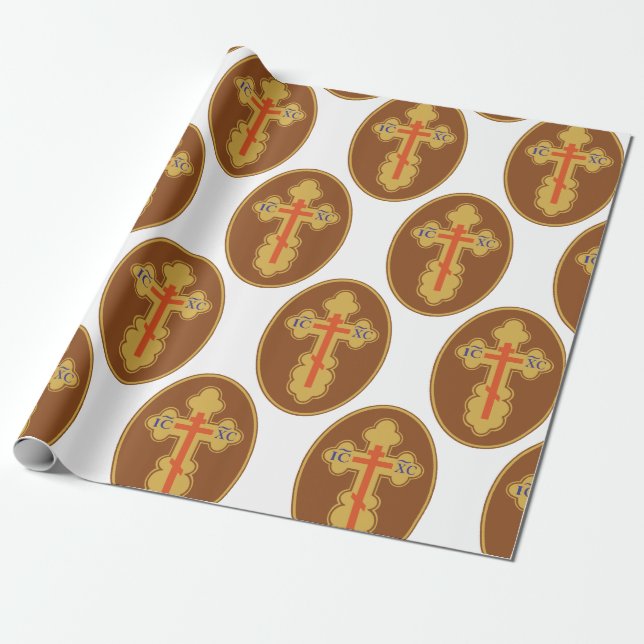 Papier Cadeau Croix orthodoxe orientale (Déroulé)