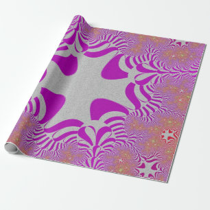 Papier Cadeau Croix rose et argent