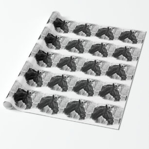 Papier Cadeau Croquis noir blanc