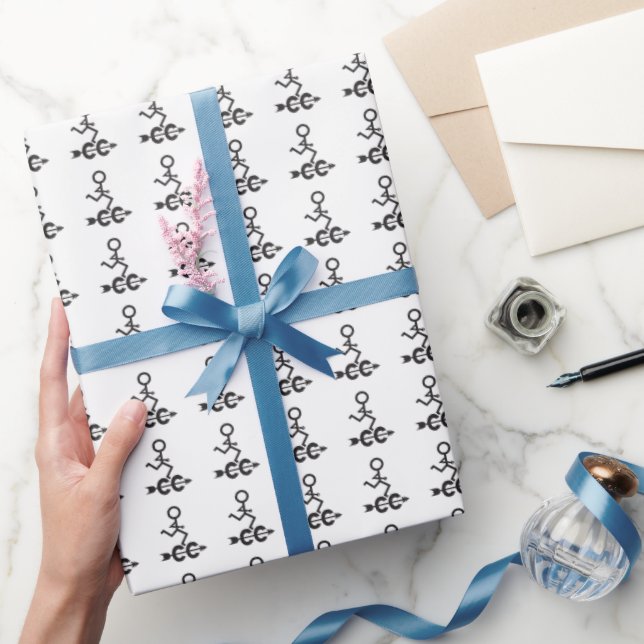 Papier Cadeau Cross Country - CC Symbols Runners Wrapper Paper (Cadeaux)