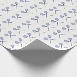 Papier Cadeau Crossed Squash Racquets Blue