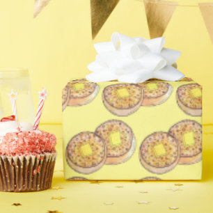 Papier Cadeau Crumpets à beurre chaud Cuisine britannique
