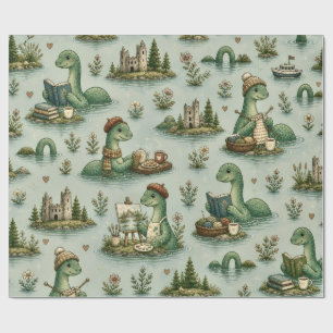 Papier Cadeau Cryptides cosy Nessie Monstre du Loch Ness loisirs