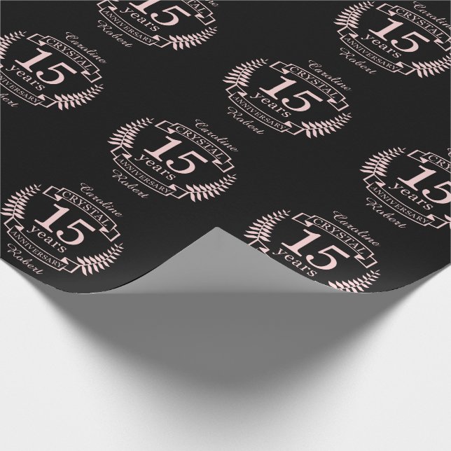 Papier Cadeau Crystal mariage anniversaire 15 ans (Coin)