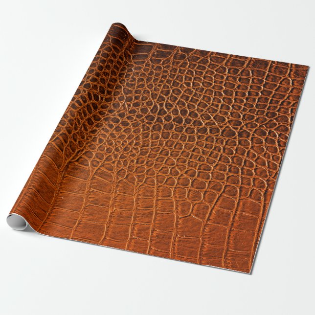 Papier Cadeau Cuir de crocodile Brown (Déroulé)