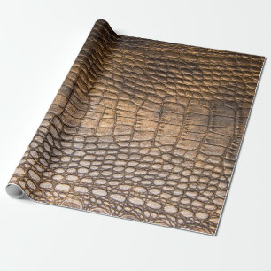 Papier Cadeau ? cuir de rocodile. arrière - plan en cuir Brown e