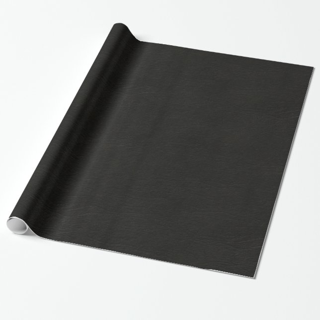 Papier Cadeau Cuir noir (Déroulé)