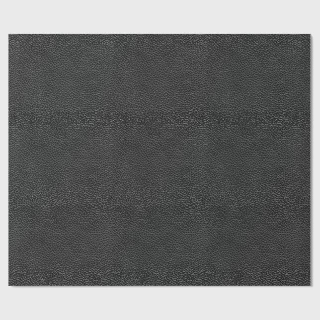 Papier Cadeau Cuir noir de Faux (Plat)