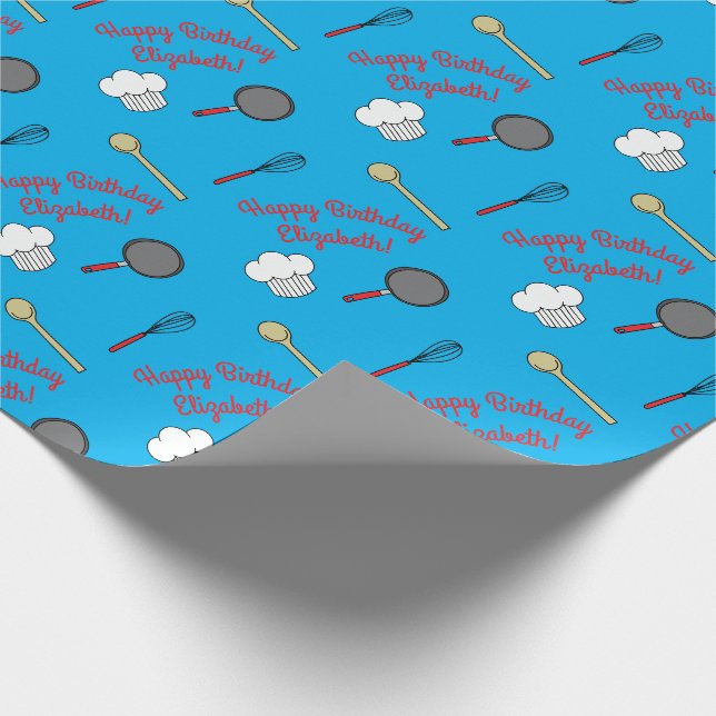 Papier Cadeau Cuisine Chef Cuisine Enfants 1er anniversaire (Coin)