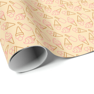 Papier Cadeau Cuisine estivale avec contours de glace