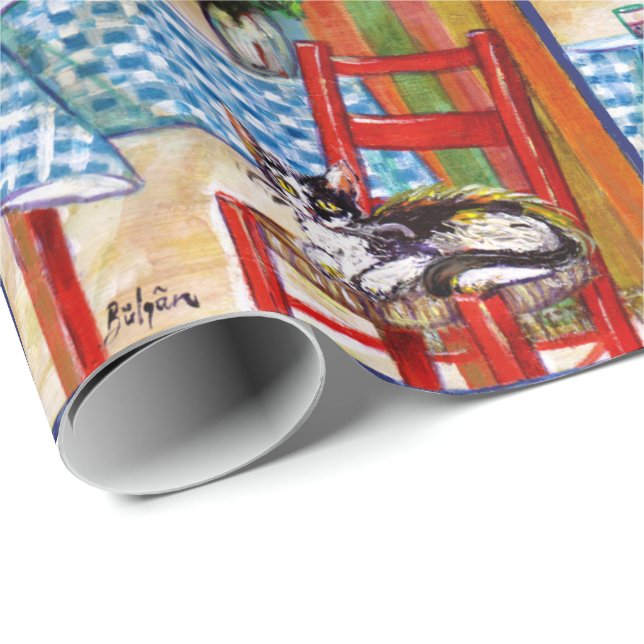 Papier Cadeau CUISINE ITALIENNE À FLORENCE J'aime la Toscane (Coin rond)