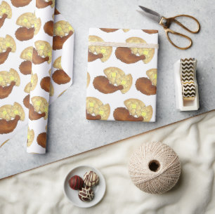 Papier Cadeau Cuisine soule classique Poulet frit et gaufres Din