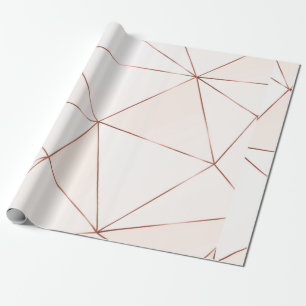 Papier Cadeau Cuivre texture polygonale métallique avec brillant