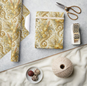 Papier Cadeau Culpabilité de l'or - Baroque Floral Bandana