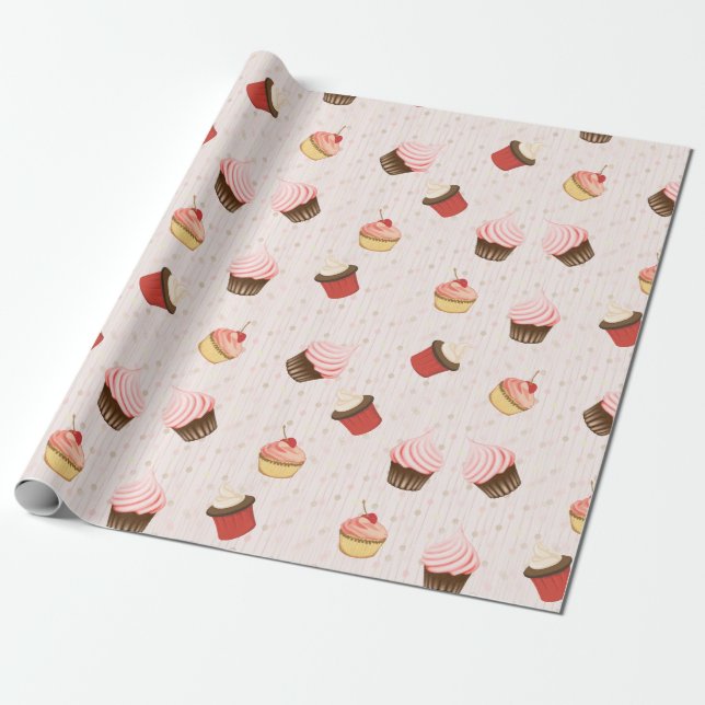 Papier Cadeau Cupcake Fun (Déroulé)