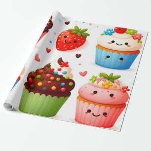 Papier Cadeau Cupcakes Papier à écrêter