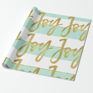 Papier Cadeau Custom Christmas Holiday Saleting Mint Joy.