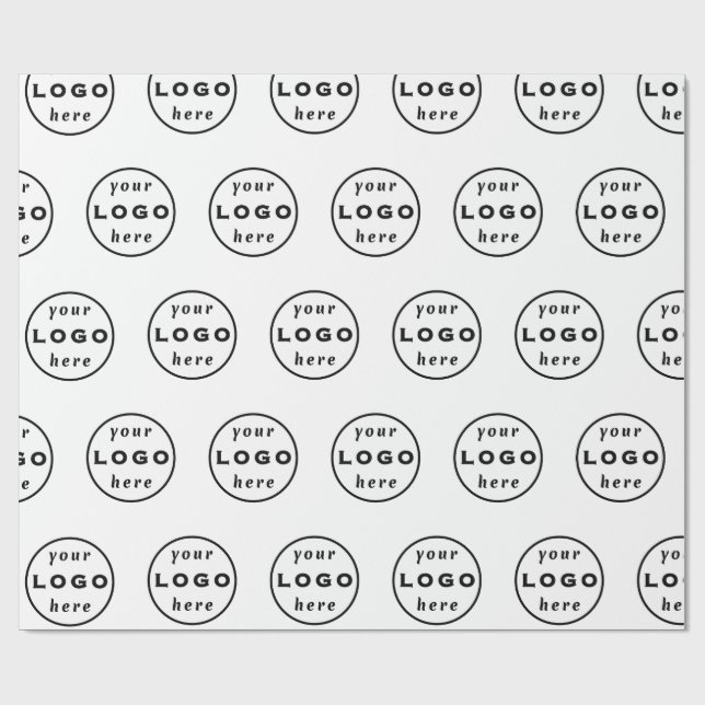 Papier Cadeau Custom Logo Business Wrapping Paper | Branded Gift (Plat)