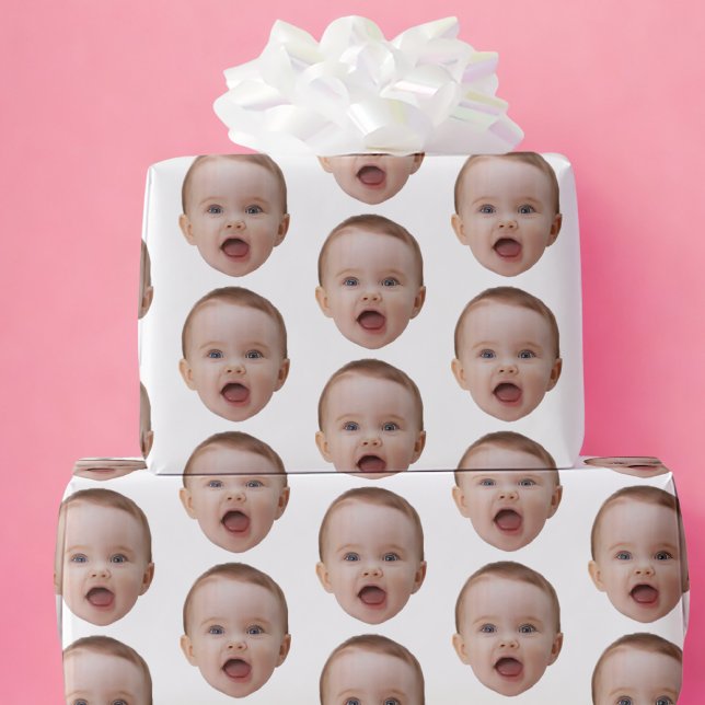 Papier Cadeau Custom Photo, Custom Photo Face (Créateur téléchargé)