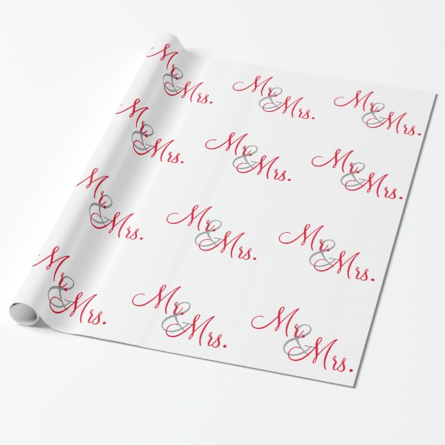 Papier Cadeau Customisé M. et Mme. (Déroulé)