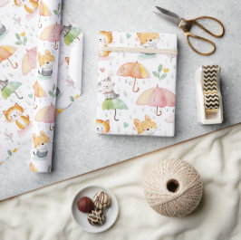 Papier Cadeau Cute Animaux cadeau bébé Enveloppement Papier