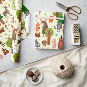 Papier Cadeau Cute Animaux N'Importe Quelle Occasion Papier Enve