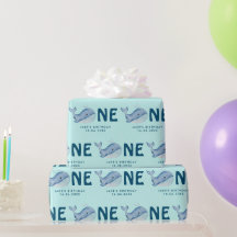Cute Aquarelle Baleine Anniversaire Personnalisé