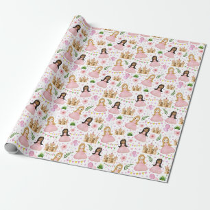 Papier Cadeau Cute Aquarelle Royal Princess