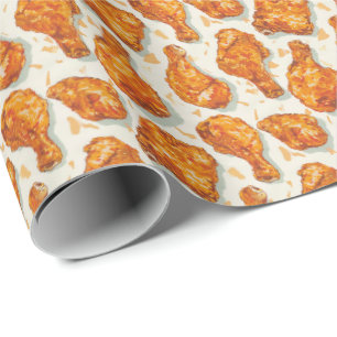 Papier Cadeau Cute carrelé motif de poulet frit