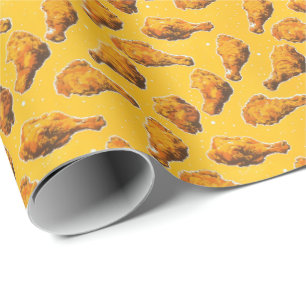 Papier Cadeau Cute carrelé motif de poulet frit