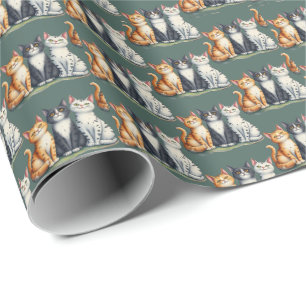 Papier Cadeau Cute Chats Chatons Chatons À L'Air Heureux