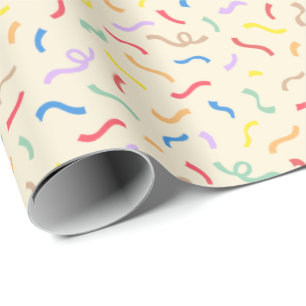 Papier Cadeau Cute Coloré Motif Confetti