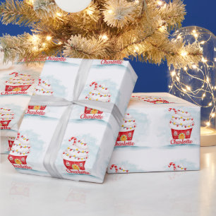 Papier Cadeau Cute Cupcake House Fille Noël