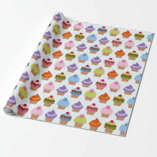 Papier Cadeau Cute Cupcake Variété