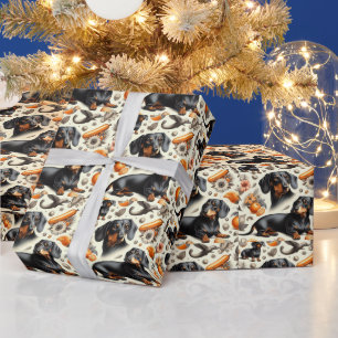 Papier Cadeau Cute Dachshund Motif